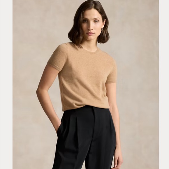 Polo Ralph Lauren Cashmere Short-Sleeve Crewneck Sweater - Picture 4 of 4